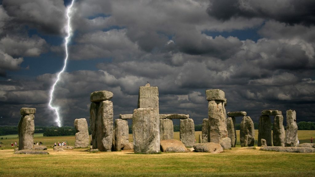 Lightning hits Stonehenge